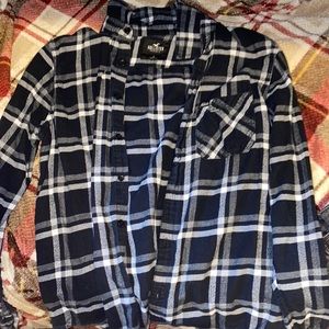Like-new, Black & White Hollister Flannel. Unisex, Size M.